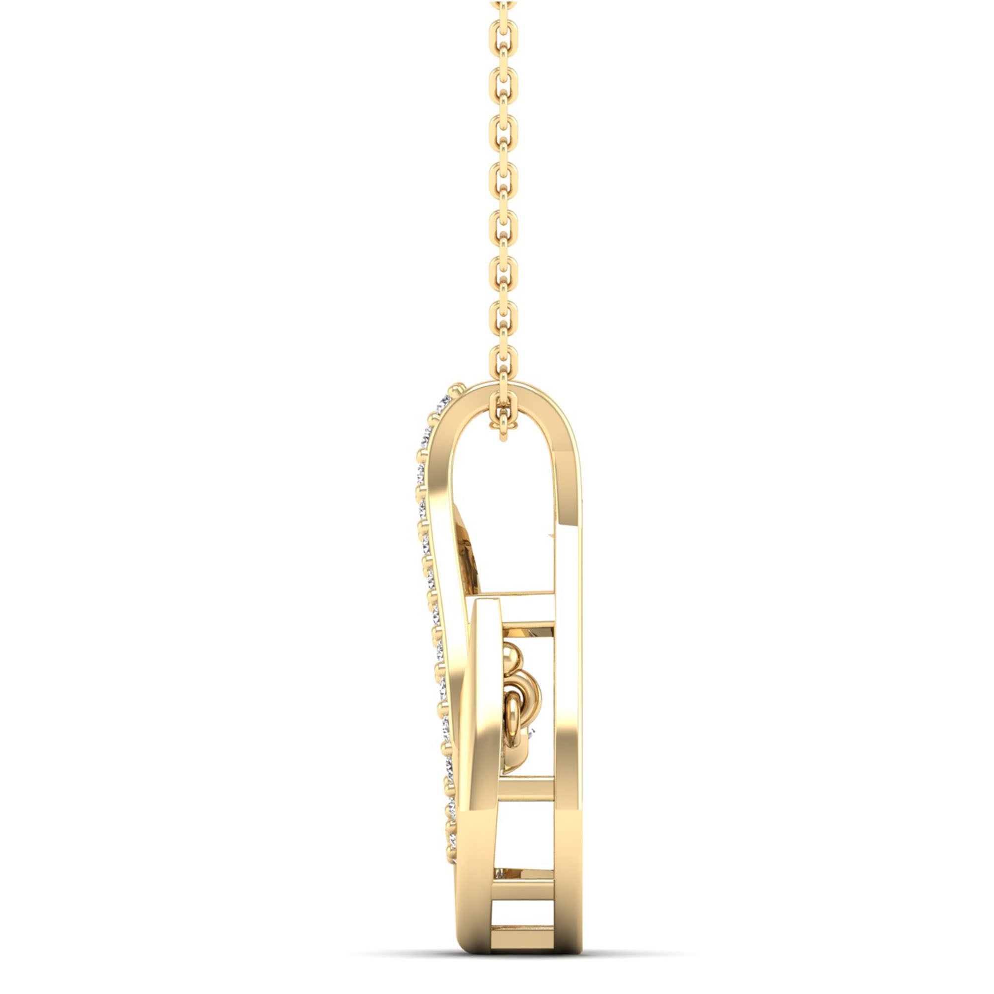 Double Tear Drop Dancing Diamond Pendant – Milano