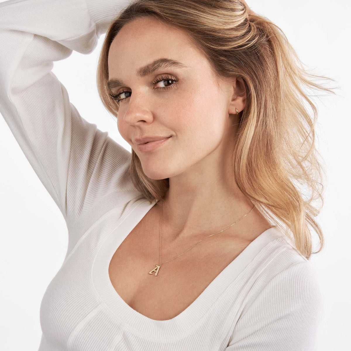 14K Yellow Gold - A