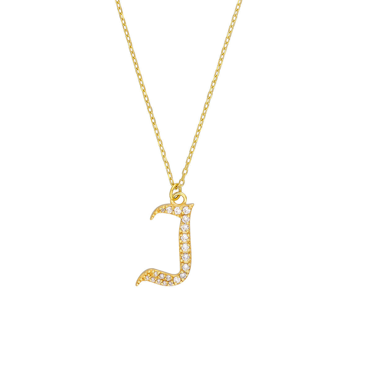 14K Yellow Gold - J