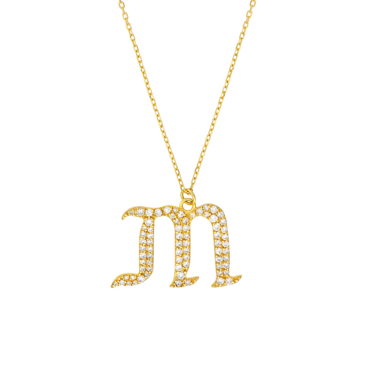 14K Yellow Gold - M