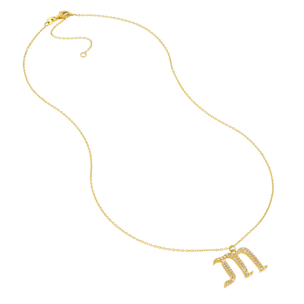 14K Yellow Gold - M
