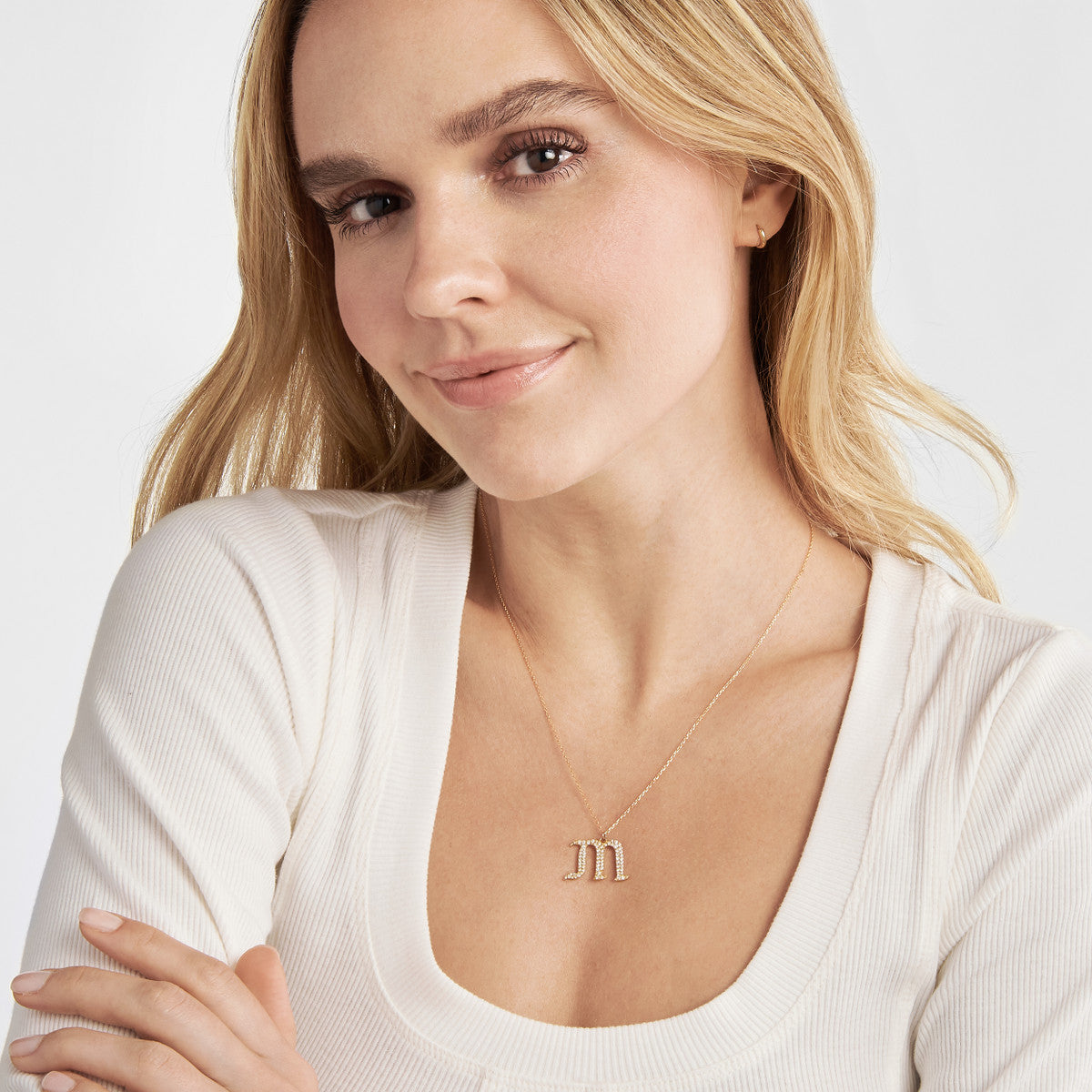 14K Yellow Gold - M