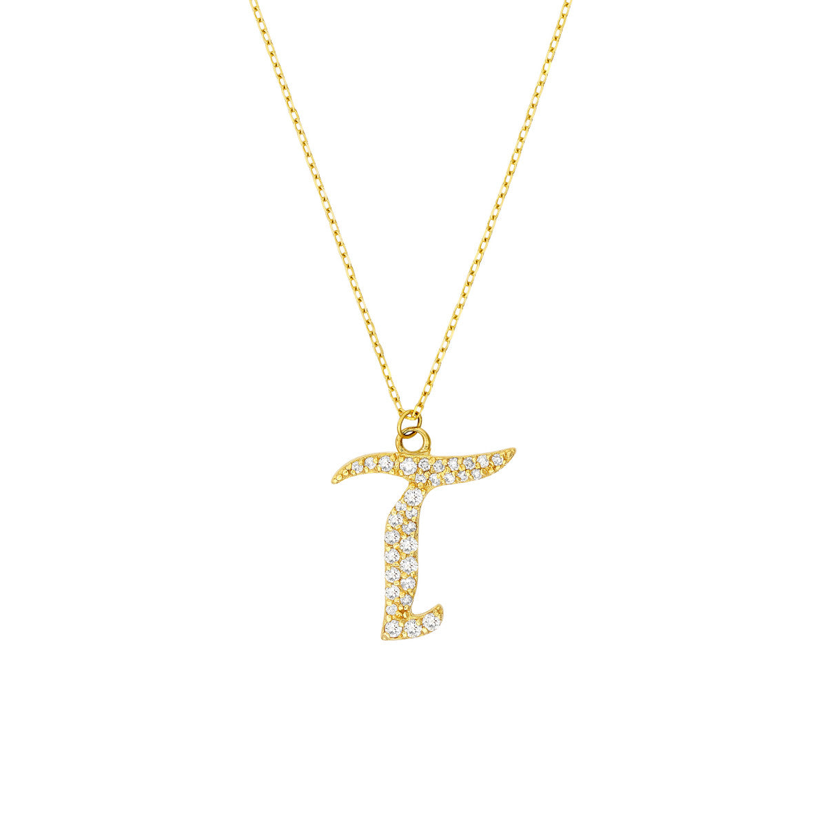 14K Yellow Gold - T