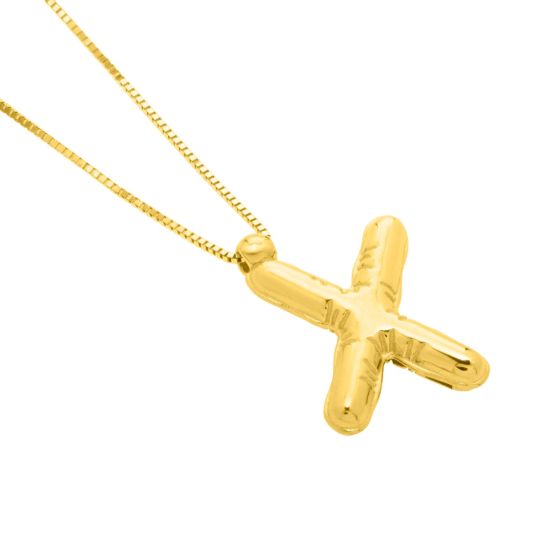 14K Yellow Gold - X