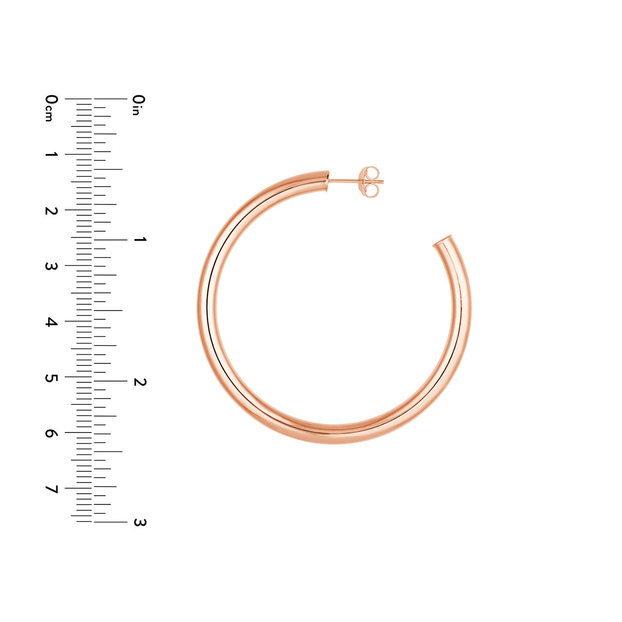 4mm x 50mm Tube Hoop Earrings – Milano