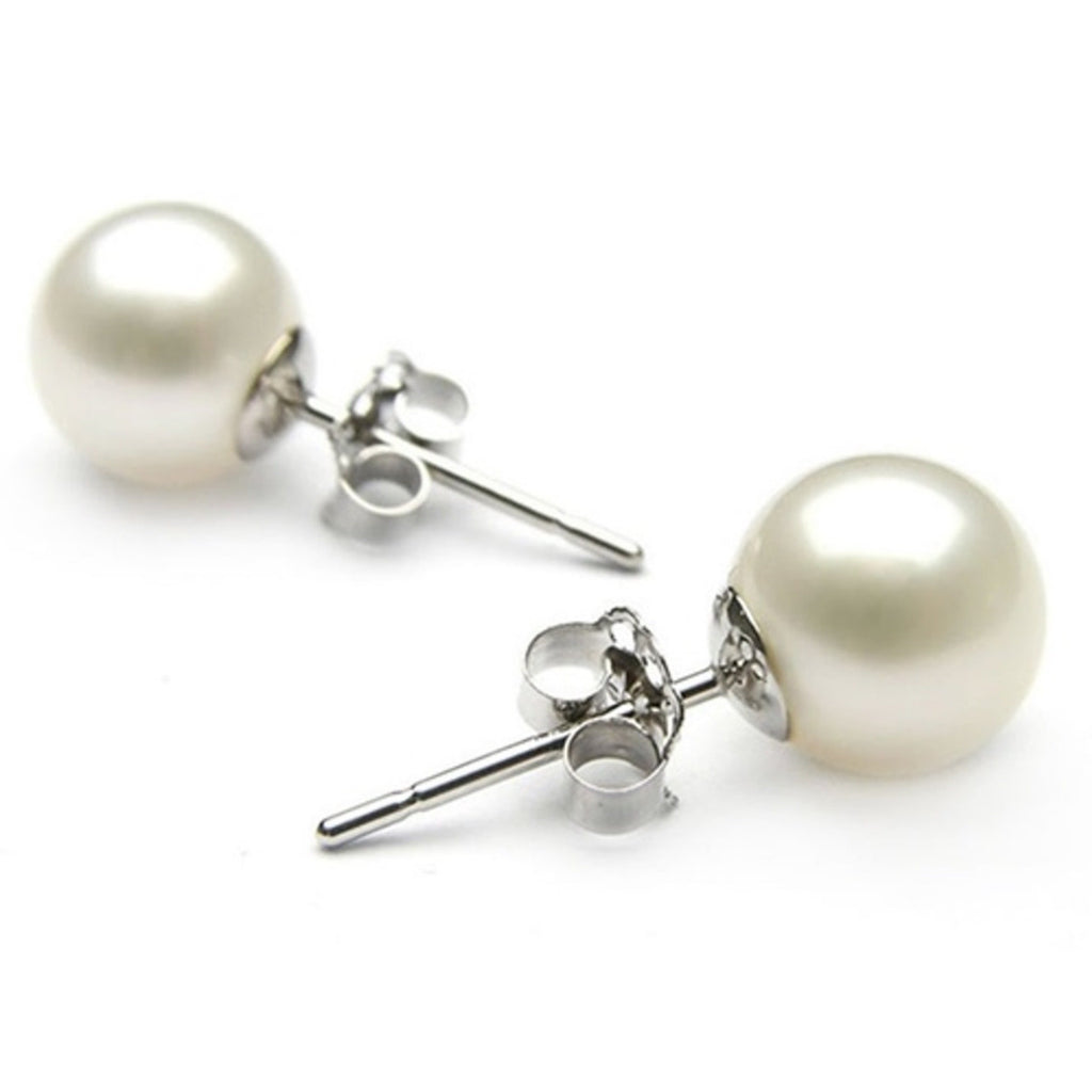 Freshwater Cultured Button Pearl Earrings - ShopMilano