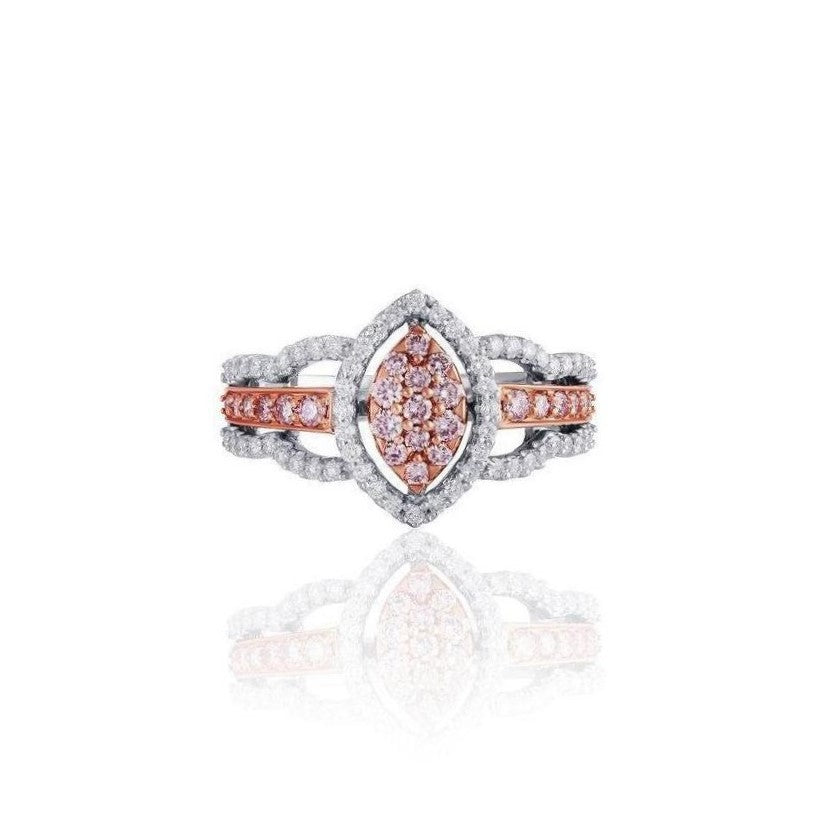KARAH Pink Diamond Marquise Cluster Ring - ShopMilano