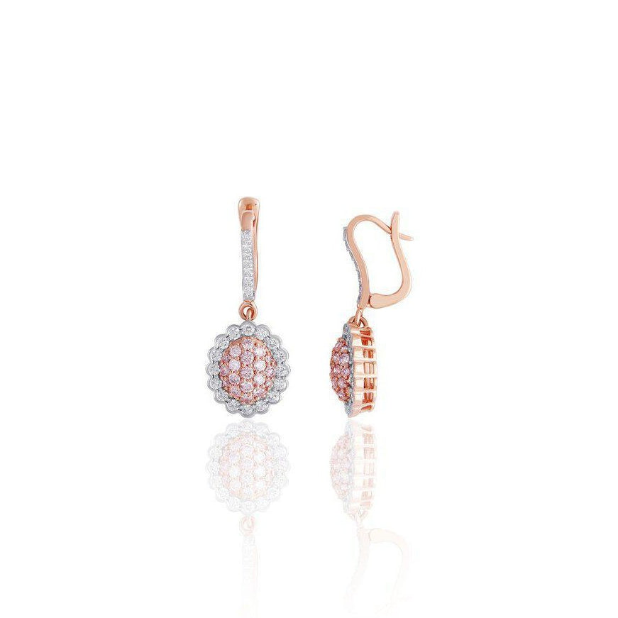 KARAH Pink Diamond Drop Earrings - ShopMilano