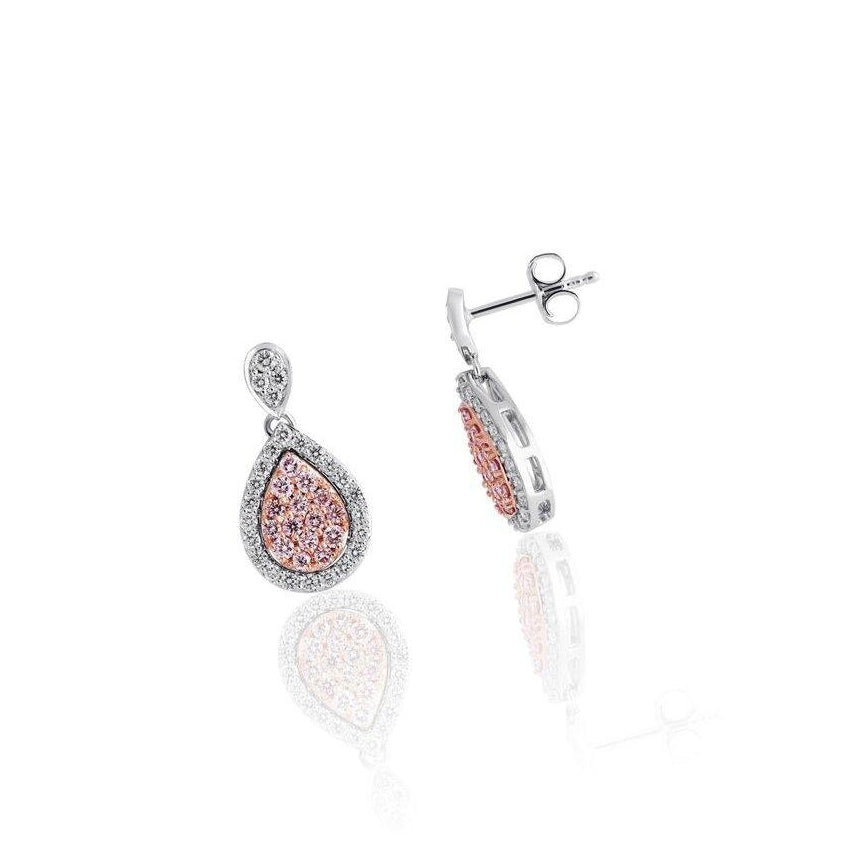 KARAH Pear-Shape Pink Diamond Earrings - ShopMilano