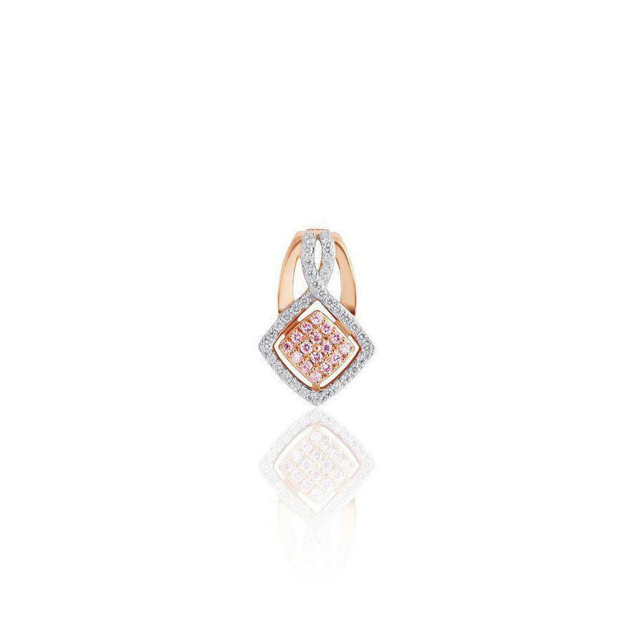 KARAH Pink Diamond Cushion Frame Pendant - ShopMilano