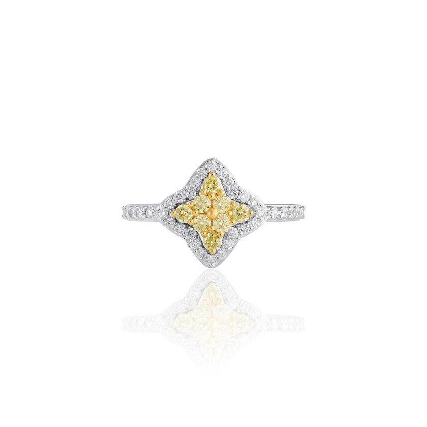 KARAH Star Modified Yellow Diamond Ring - ShopMilano
