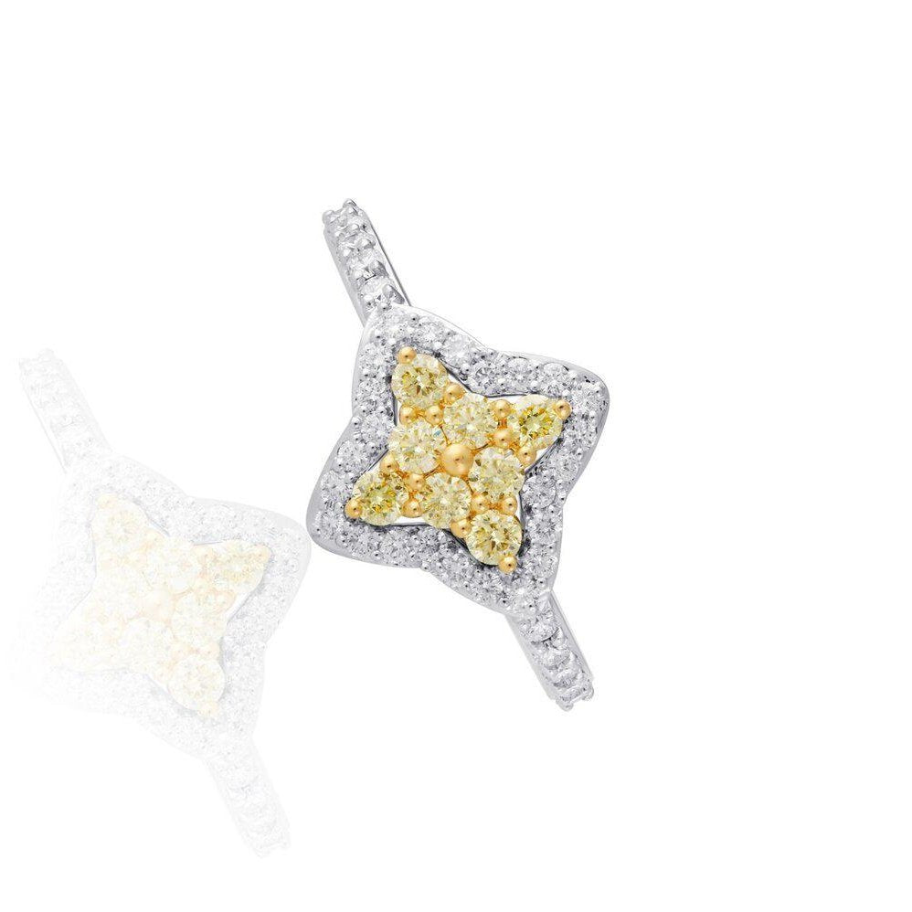KARAH Star Modified Yellow Diamond Ring - ShopMilano