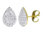 Pavé Pear Shaped Diamond Earrings - ShopMilano