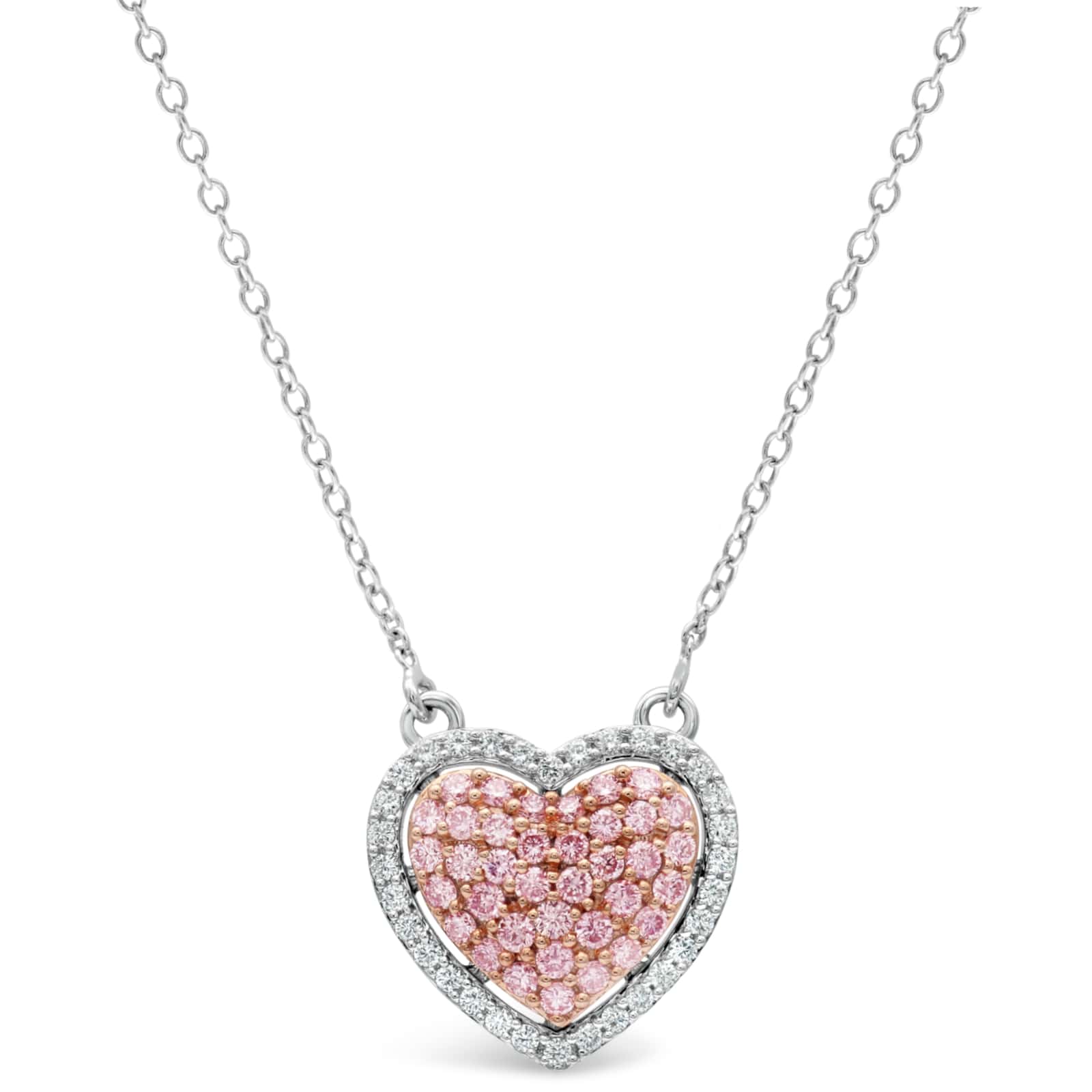 PINK DIAMOND HEART PENDANT