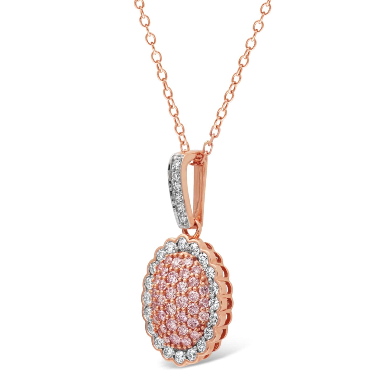 KARAH Pink Diamond Oval Drop Pendant – ShopMilano