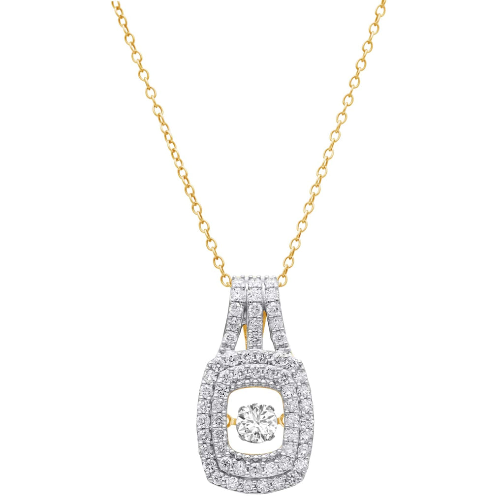 1 Carat Dancing Empress Diamond Pendant in Yellow Gold - ShopMilano