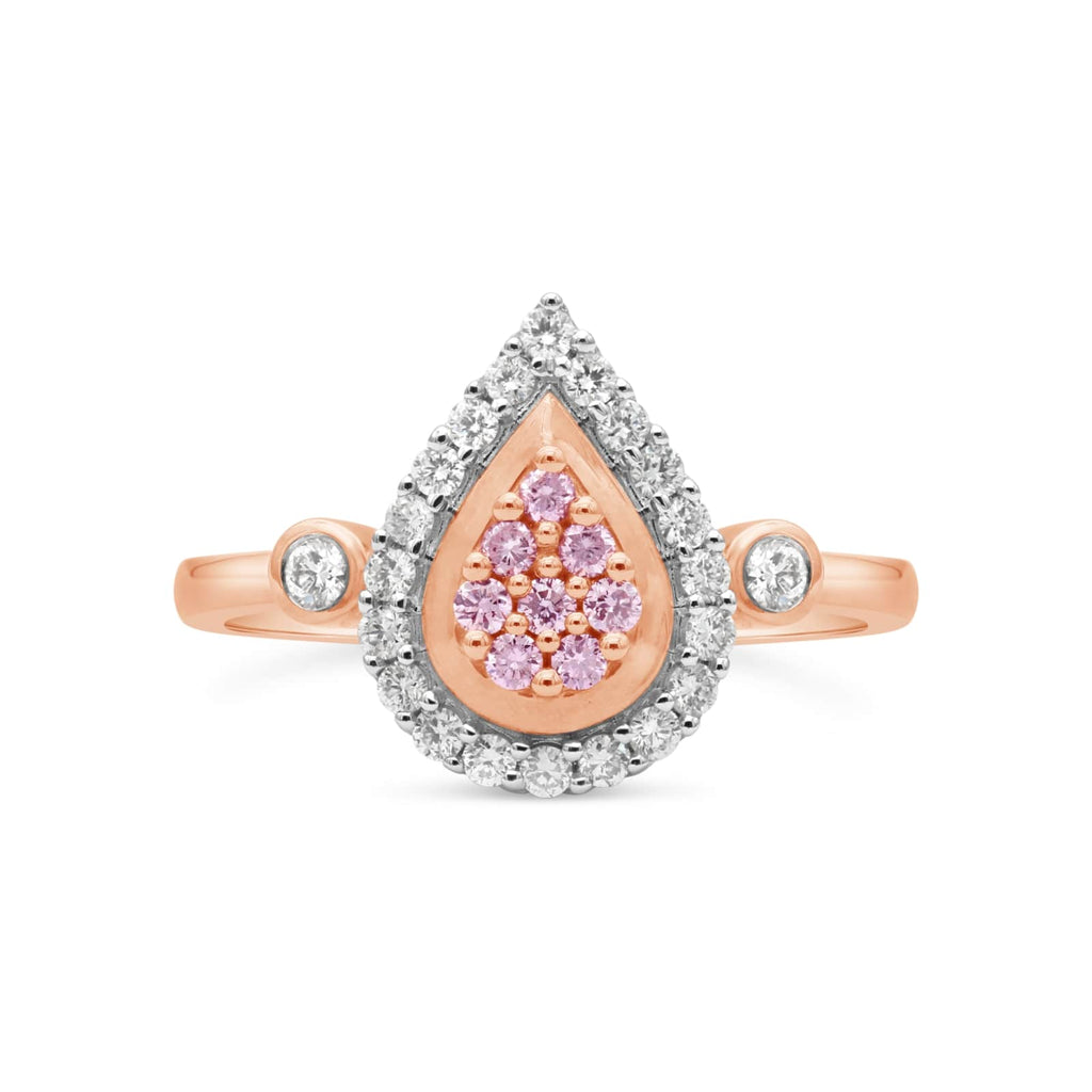 KARAH Pear-Shape Pink Diamond Ring - ShopMilano