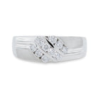 Men's Triple Diamond Band in White Gold - Milano