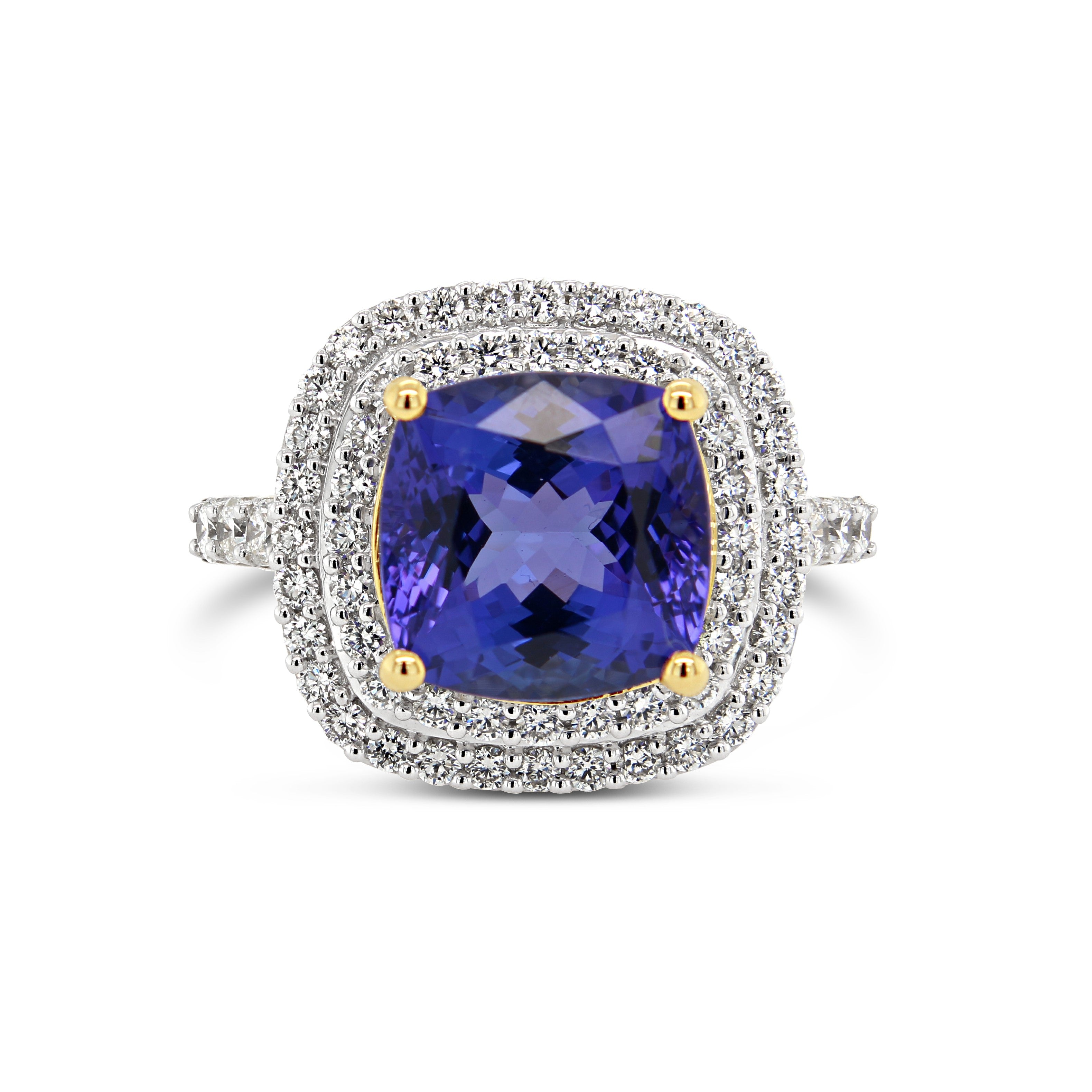 Double Sapphire 2024 and Tanzanite Ring