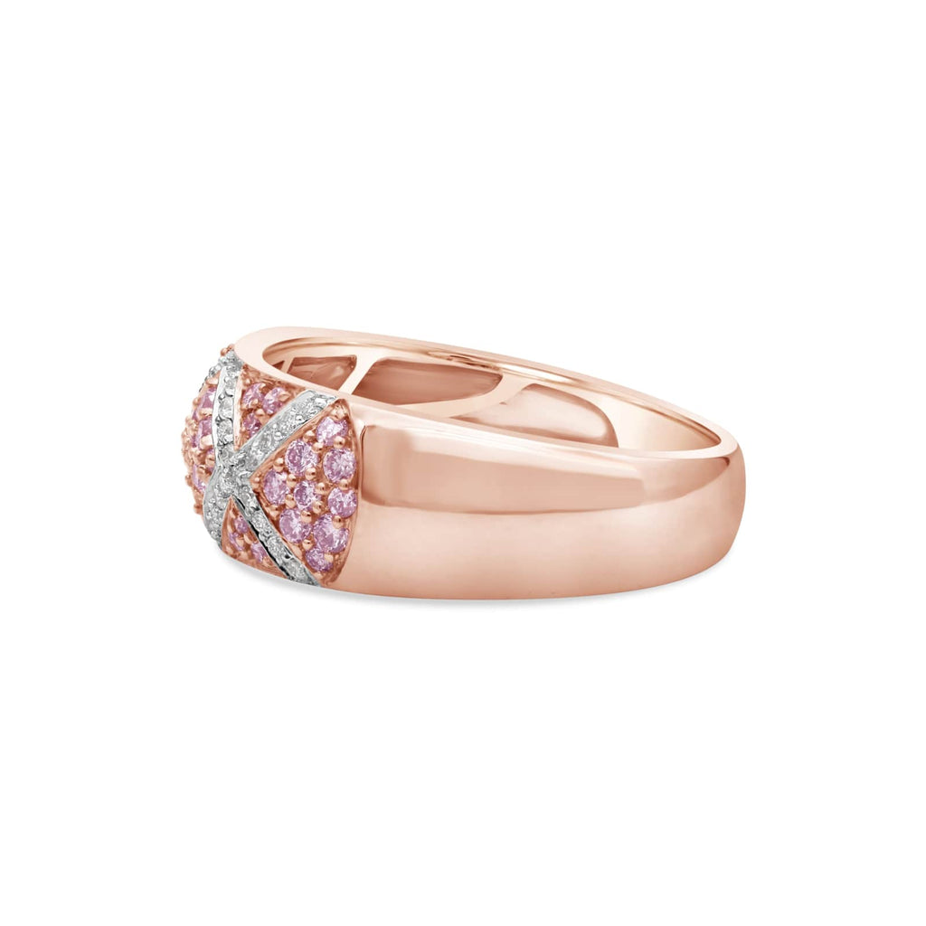 KARAH Vintage-Style Pink Diamond Anniversary Ring - ShopMilano