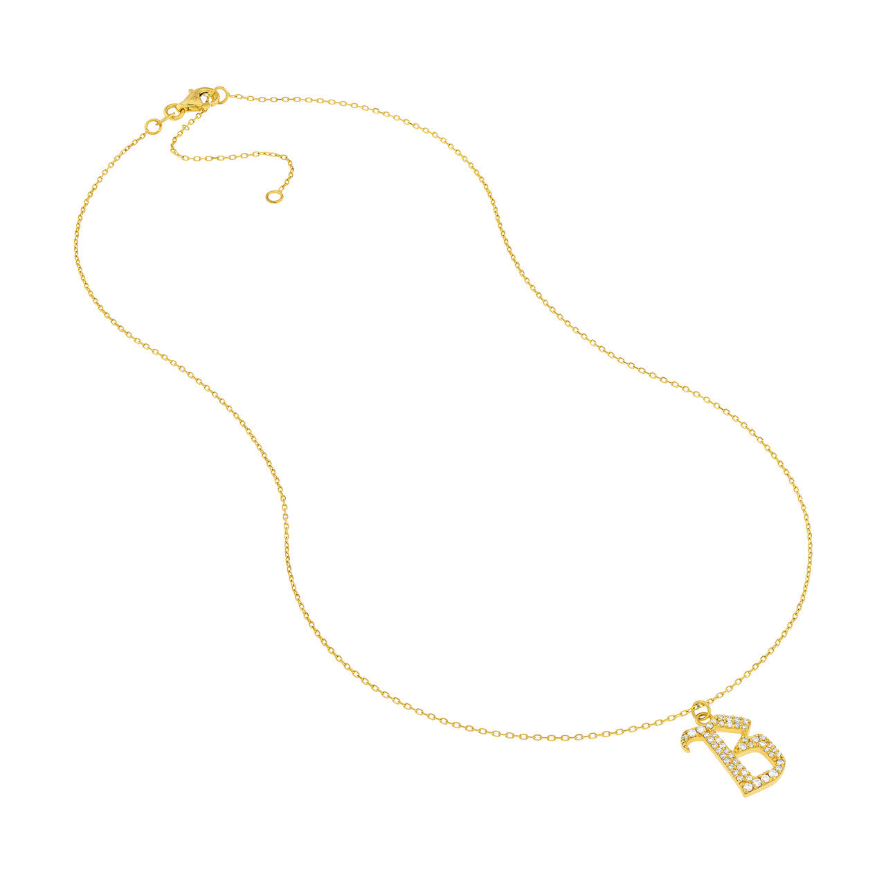 14K Yellow Gold - B