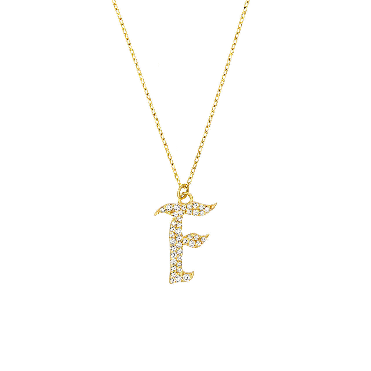 14K Yellow Gold - F
