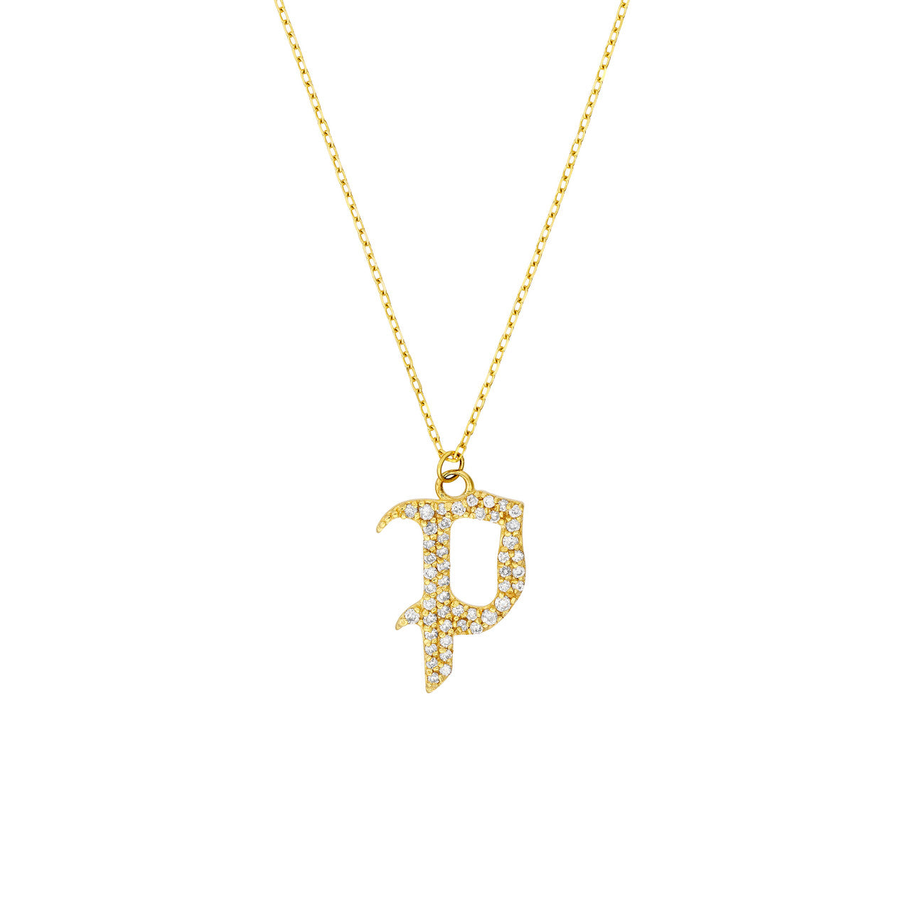 14K Yellow Gold - P