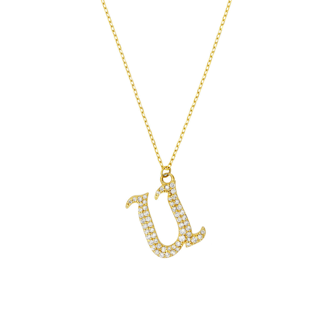 14K Yellow Gold - U