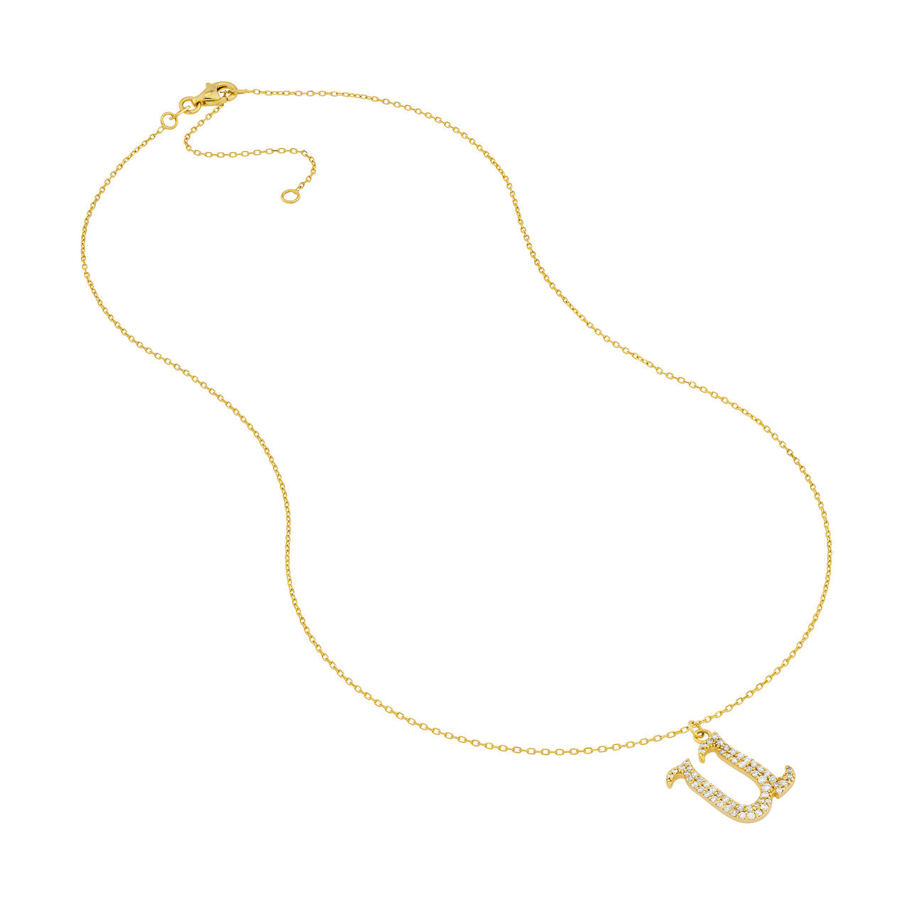 14K Yellow Gold - U