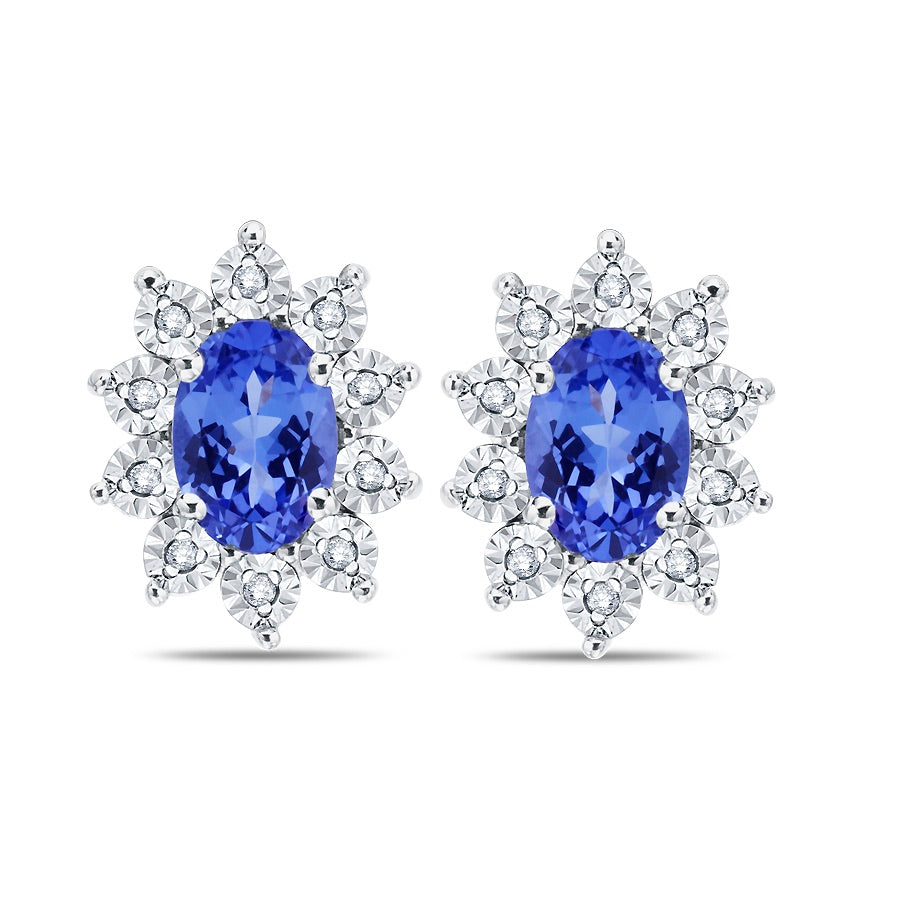 Tanzanite and Diamond Miracle Earrings - ShopMilano